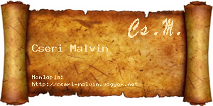 Cseri Malvin névjegykártya